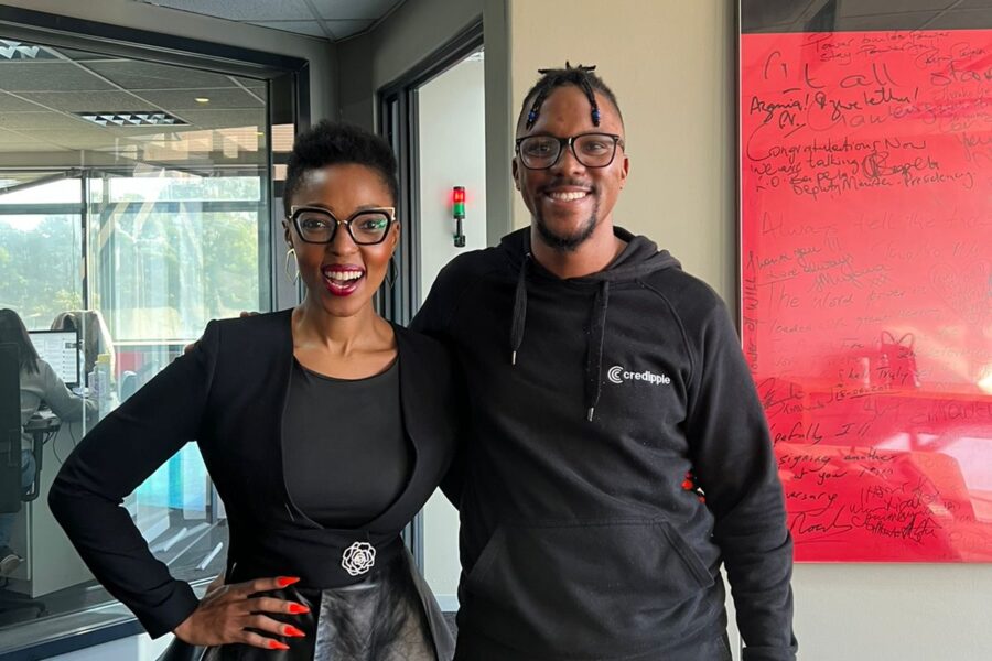 Image Lethabo Sekhu and Pabi Moloi for Credipple Power Fm Interview